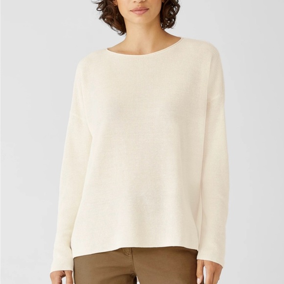 Eileen Fischer Womens Crew Neck organic Linen small - Picture 1 of 11